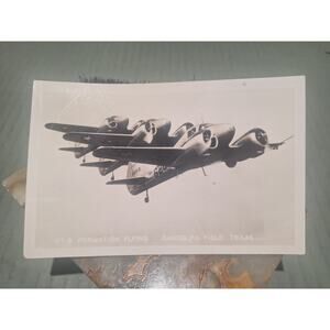 WWII Aircraft Formation RPPC EKC Randolph Field Training Photo Postcard